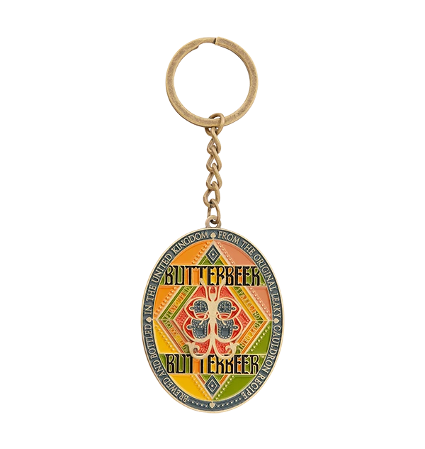 Warner Bros Butterbeer Logo Keyring