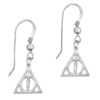 Warner Bros Deathly Hallows Sterling Silver Earrings Jewellery