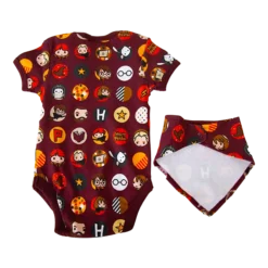 Warner Bros Kawaii Dot Baby Body Suit And Bib Set
