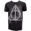 Warner Bros Best Sellers Deathly Hallows Smoky Charcoal T-Shirt