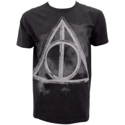 Warner Bros Best Sellers Deathly Hallows Smoky Charcoal T-Shirt