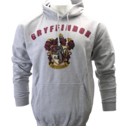 Warner Bros Grey Gryffindor Crest Hooded Jumper