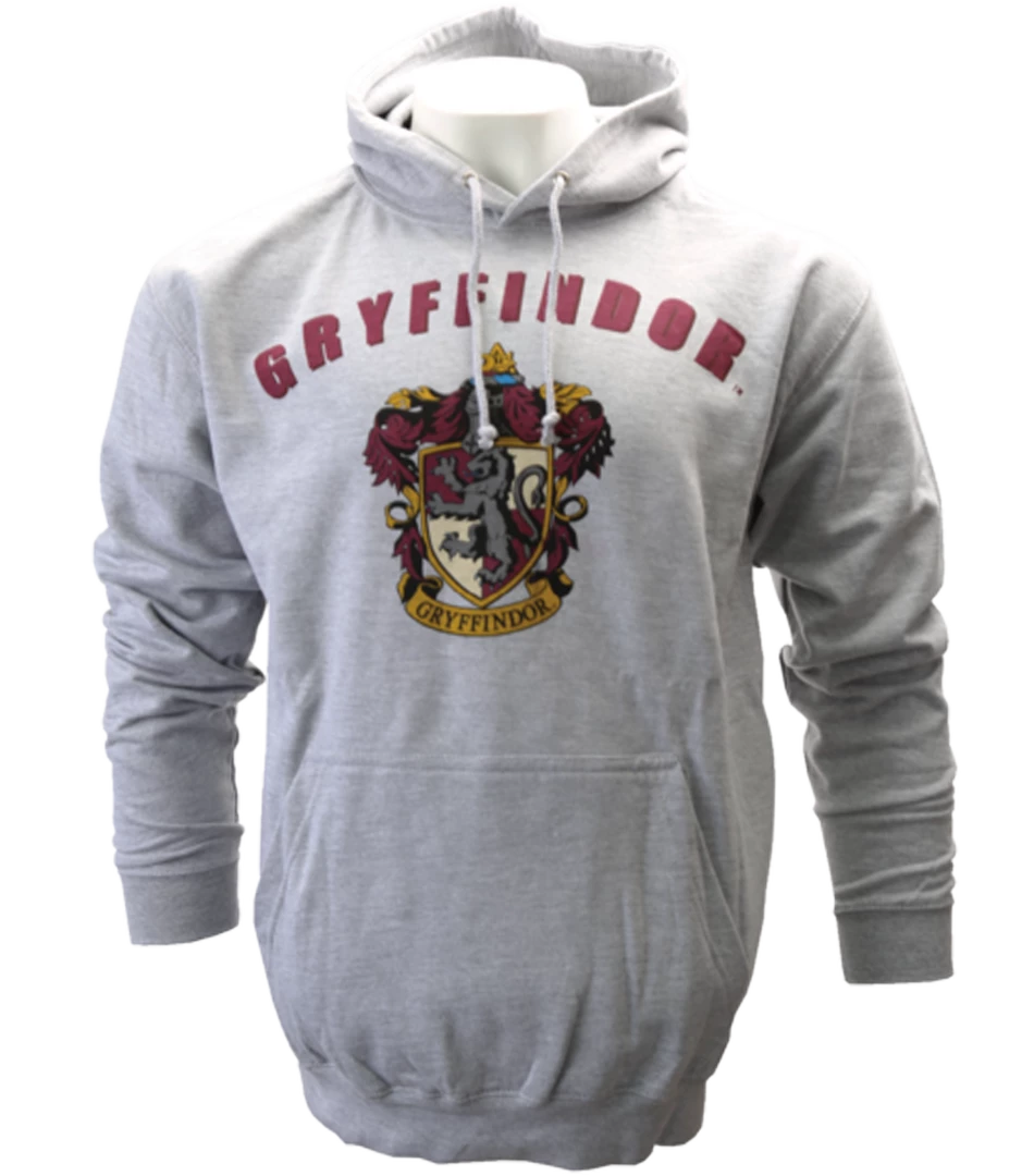 Warner Bros Grey Gryffindor Crest Hooded Jumper