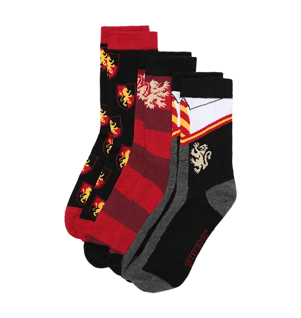 Warner Bros Gryffindor House 3-Pack Socks