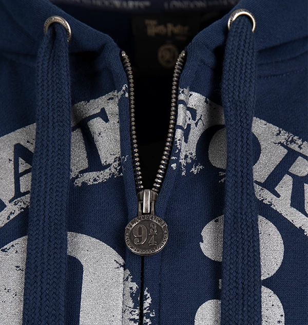 Warner Bros Platform 9 3/4 Zip Hoodie - Navy Platform 9¾