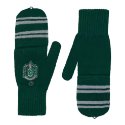 Warner Bros Best Sellers Slytherin Knitted Mitten Capped Gloves