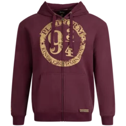 Warner Bros Platform 9 3/4 Zip Hoodie - Burgundy