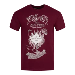 Warner Bros The Marauder's Map Burgundy T-Shirt
